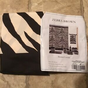 New Zebra print shower curtain
